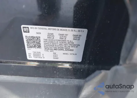 2024 GMC Terrain Fwd Sle z USA, uszkodzony, nr VIN 3GKALMEG0RL320450